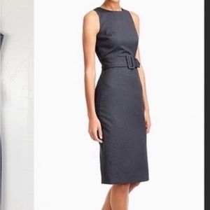 J. Crew Pinstripe Sheath Dress in Super 120s Wool